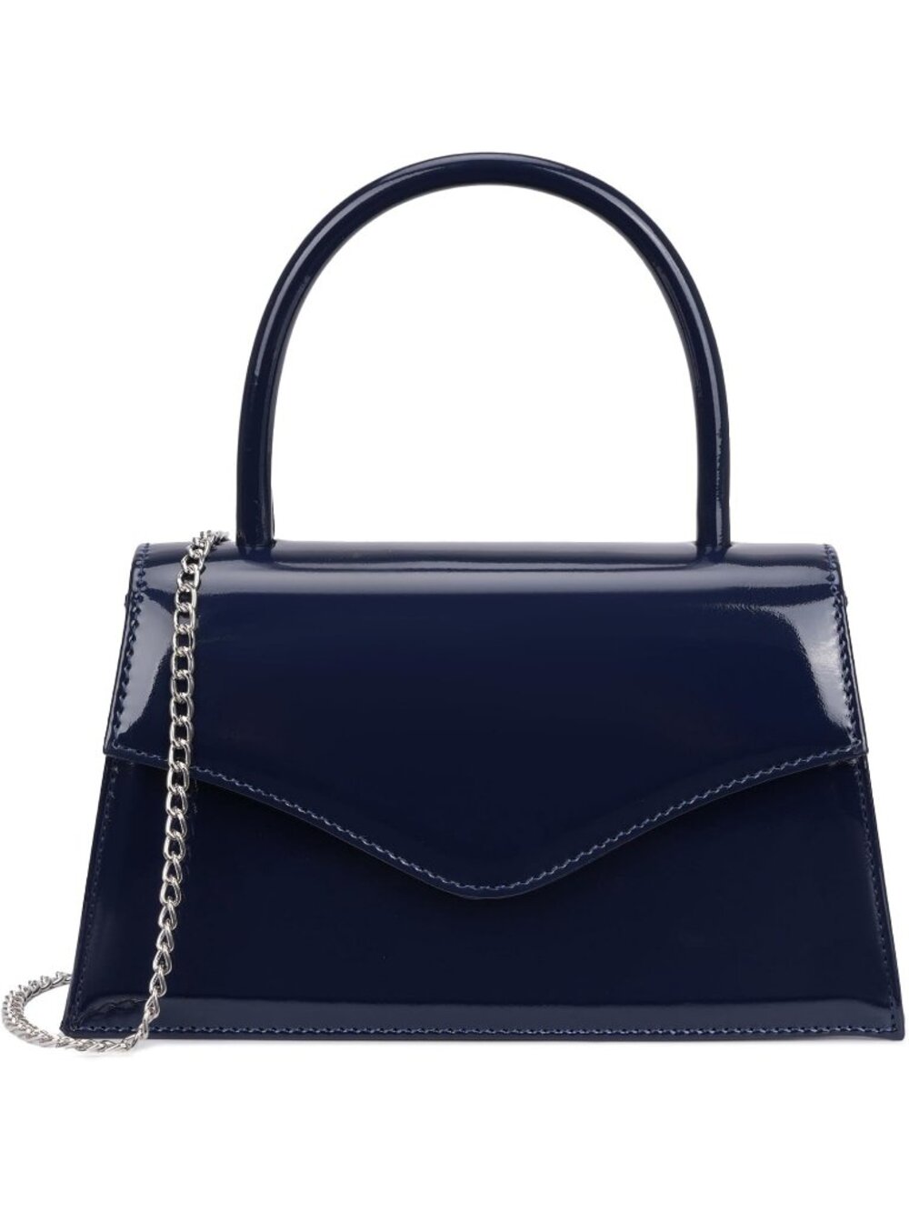 Women's Navy Blue Top Handle Cocktail Clutch Purse Formal Wedding Evening Bag